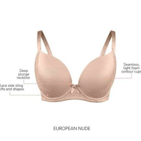 Parfait - Ladies Wired Seamless T-shirt Bra - European Nude. Size: 38DDD (US). - Picture 11 of 12